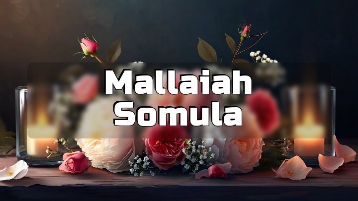 Mallaiah Somula, Houston, TX
